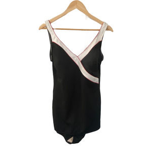 Vintage Robbie Len 1 pc Swimsuit Black 18 USA